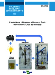 Capa do material: Produção de hidrogênio e metano a partir de glicerol oriundo de biodiesel
