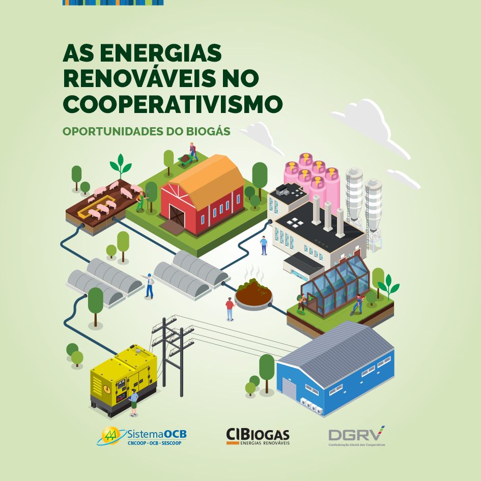 Capa do material: As Energias Renováveis no Cooperativismo - Oportunidades do Biogás