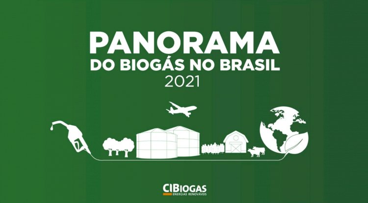 Capa do material: Panorama do Biogás no Brasil 2021