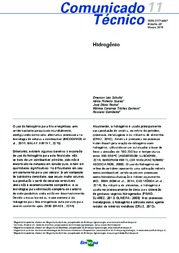 Capa do material: Hidrogênio