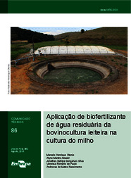 Capa do material: Aplicação de biofertilizante de água residuária da bovinocultura leiteira na cultura do milho