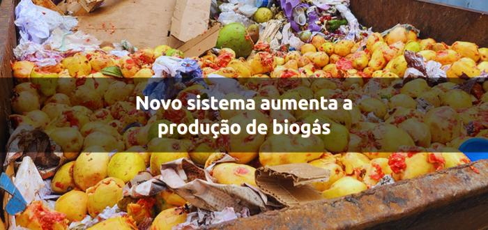 Novo sistema aumenta a produção de biogás