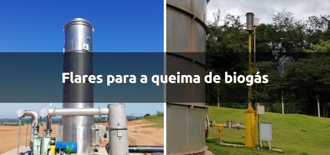 O que é um flare em plantas de biogás?