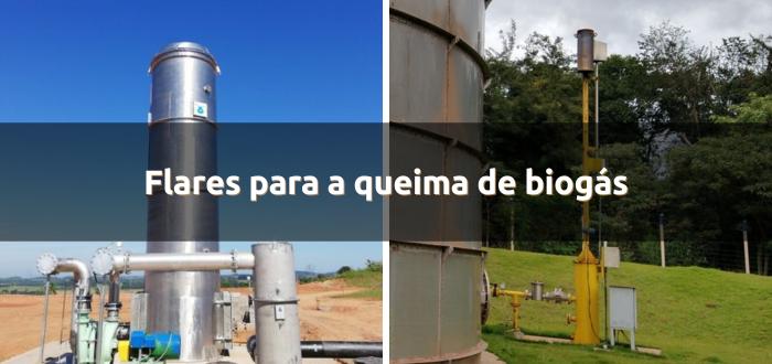O que é um flare em plantas de biogás?